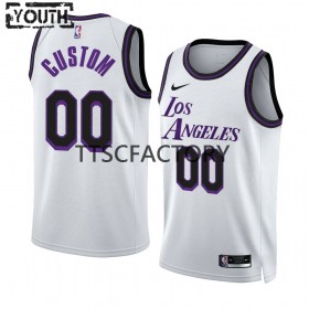 Camiseta Niños Los Angeles Lakers Personalizadas Nike 2022-23 City Edition Blanco Swingman